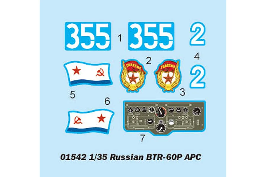 Trumpeter 1/35 Russian BTR-60P Upgraded Armoured Personnel Carrier Vehicle Scaled Plastic Model Kit image 28750