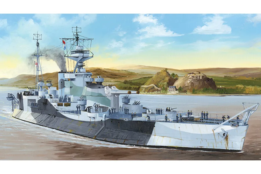 Trumpeter 1/350 HMS Abercrombie Monitor Battleship Plastic Model Kit image 28784