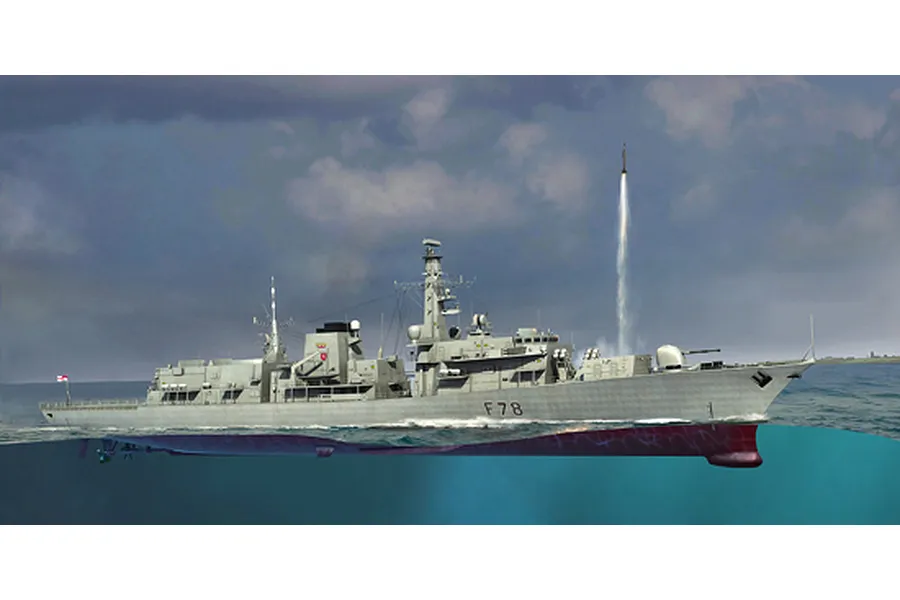 Trumpeter 1/350 HMS Kent (78) Type 23 Frigate Plastic Model Kit image 28855