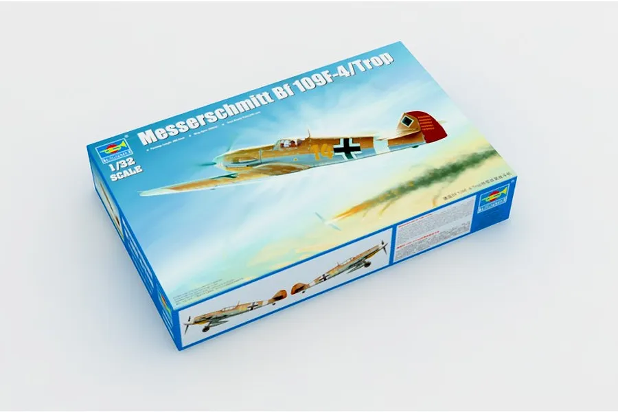 Trumpeter 1/32 Messerschmitt Bf 109F-4/Trop Fighter Scaled Plastic Model Kit image 28908