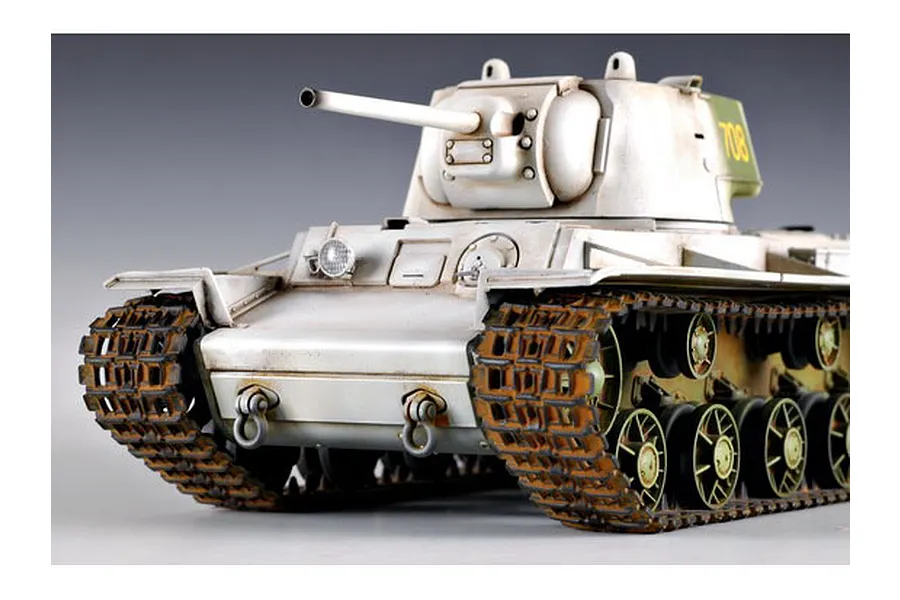 Trumpeter 1/35 Russian 1942 KV-1 Heavy Cast Turret Tank Scaled Plastic Model Kit image 13