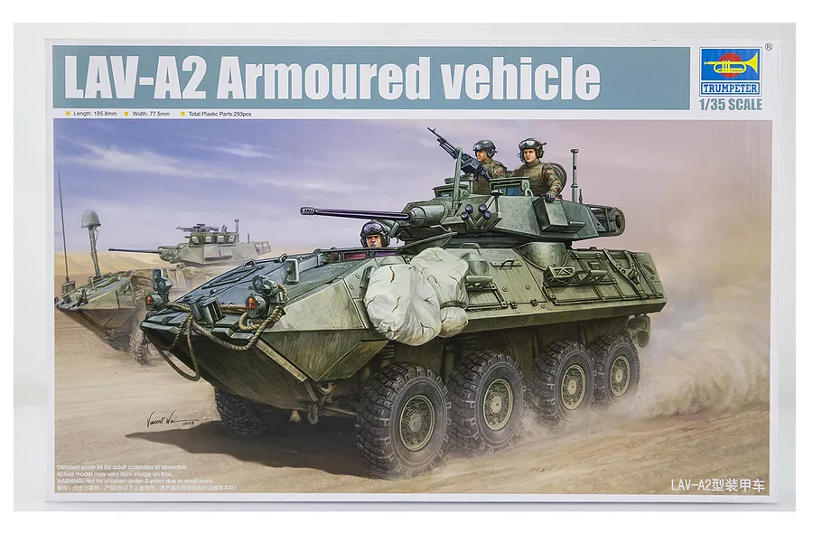 Trumpeter 1/35 LAV-A2 Armoured Vehicle Scaled Plastic Model Kit image 29034