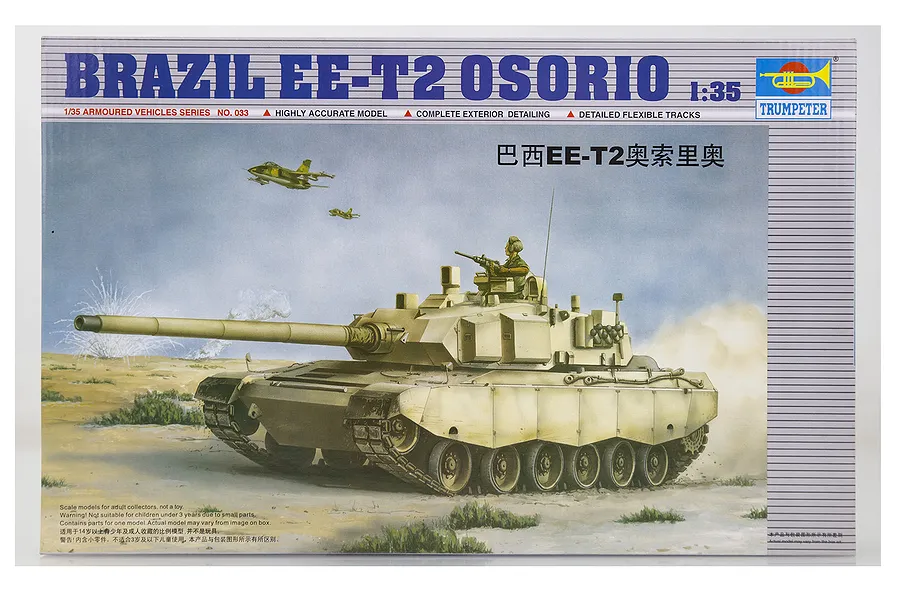Trumpeter 1/35 Brazil EE-T2 Osorio Tank Scaled Plastic Model Kit image 29148