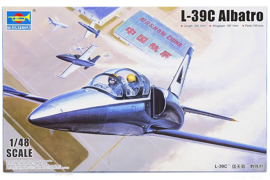 Trumpeter 1/48 L-39C Albatros Jet Scaled Plastic Model Kit image 29225