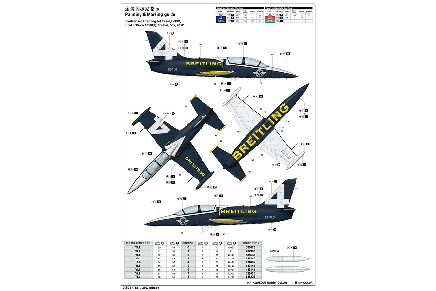 Trumpeter 1/48 L-39C Albatros Jet Scaled Plastic Model Kit image 29231