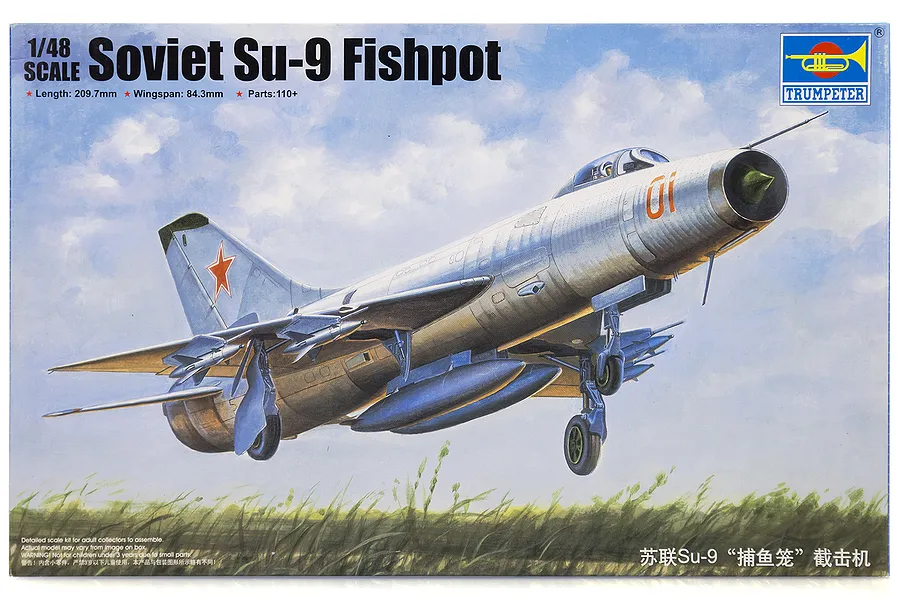 Trumpeter 1/48 Soviet Su-9 Fishpot Jet Scaled Plastic Model Kit image 29360