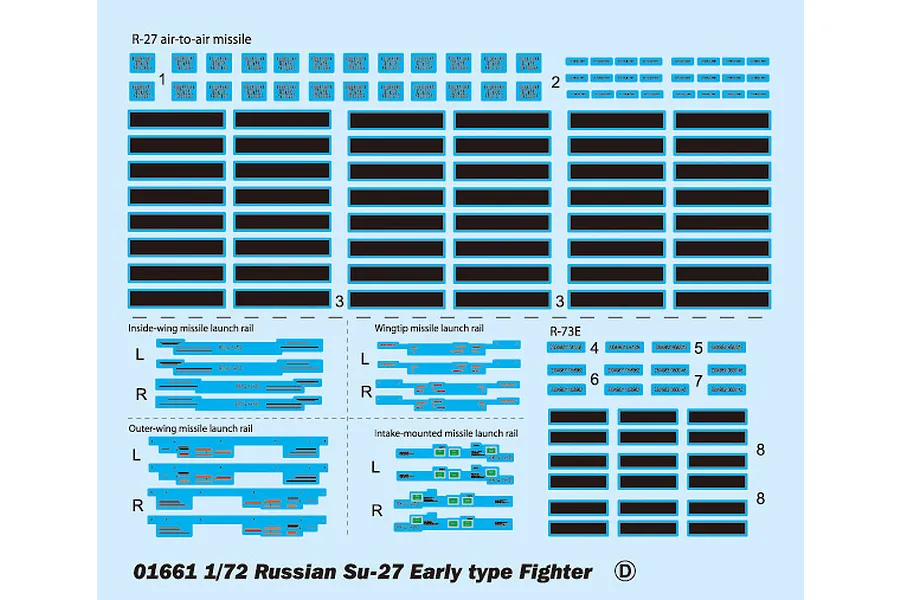 Trumpeter 1/72 Su-27 Early Type Fighter Jet Scaled Plastic Model Kit image 5