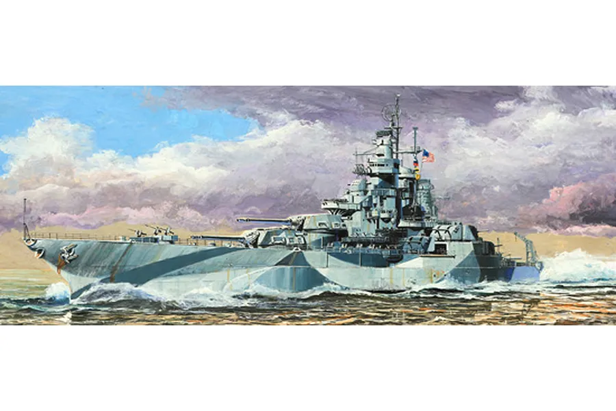 Trumpeter 1/700 USS West Virginia BB-48 1945 Battleship Plastic Model Kit image 29442