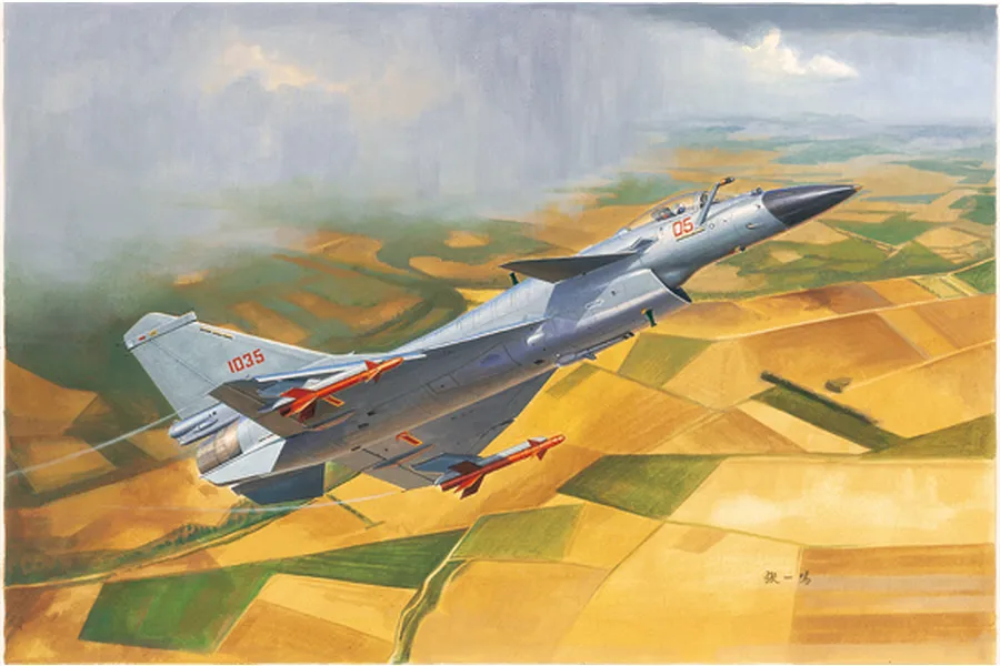 Trumpeter 1/72 Chinese J-10B Jet Scaled Plastic Model Kit image 29525