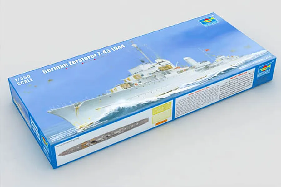 Trumpeter 1/350 German Zerstorer Z-43 1944 Destroyer Plastic Mod Kit image 29587
