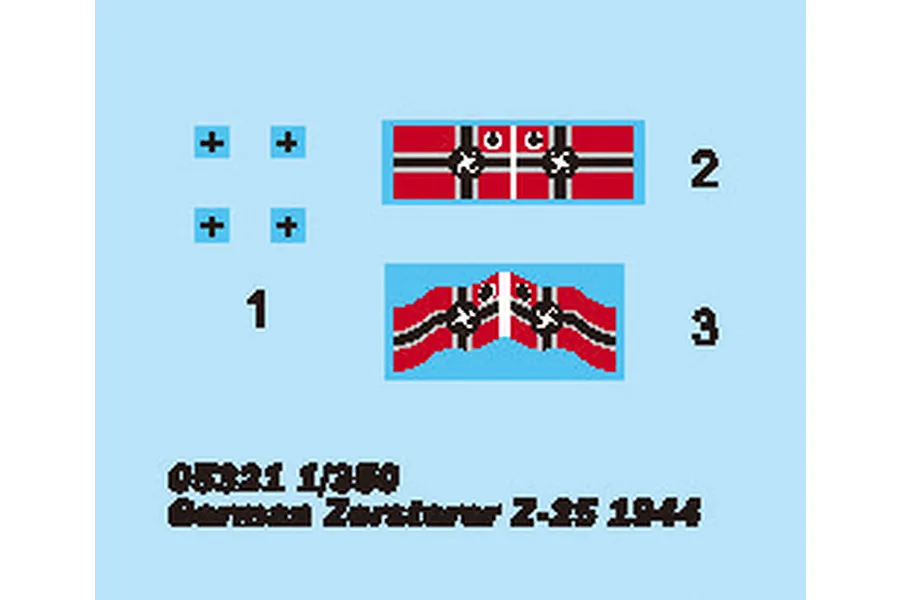 Trumpeter 1/350 German Zerstorer Z-25 1944 Destroyer Plastic Mod Kit image 29599