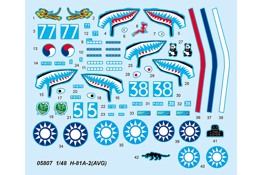 Trumpeter 1/48 H-81A-2 (AVG) Fighter Scaled Plastic Model Kit image 29765