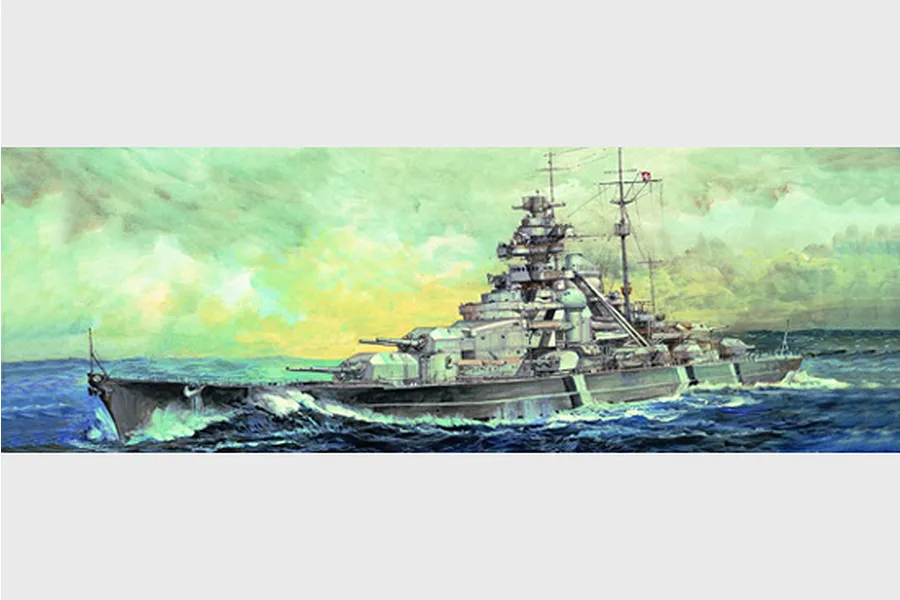 Trumpeter 1/700 German Bismarck 1941 Battleship Plastic Model Kit image 29829