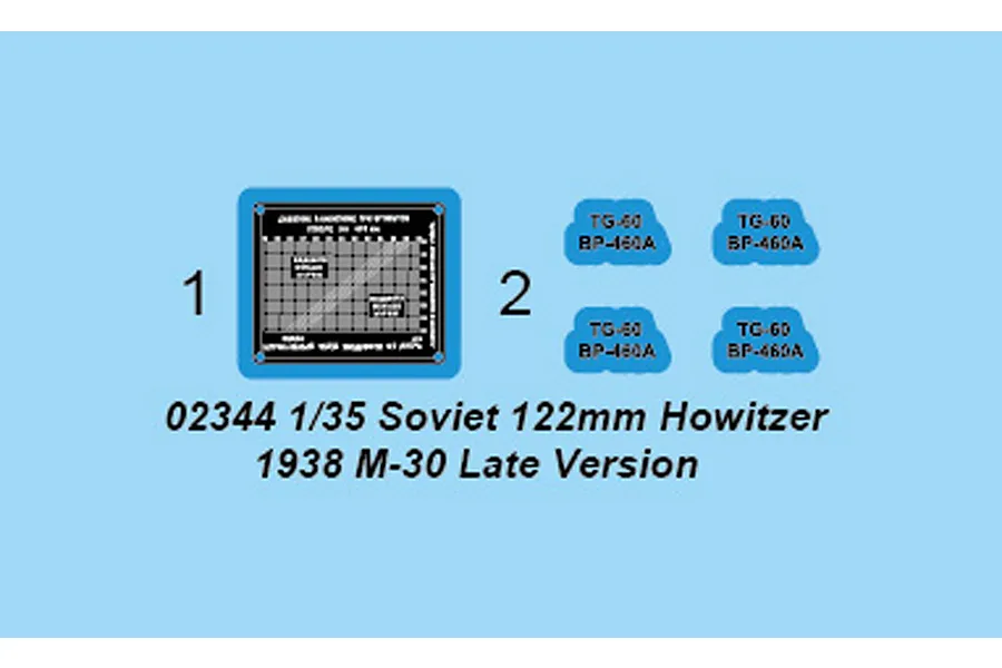 Trumpeter 1/35 Soviet 1938 122mm Howitzer M-30 (Late Version) Scaled Plastic Model Kit image 29840