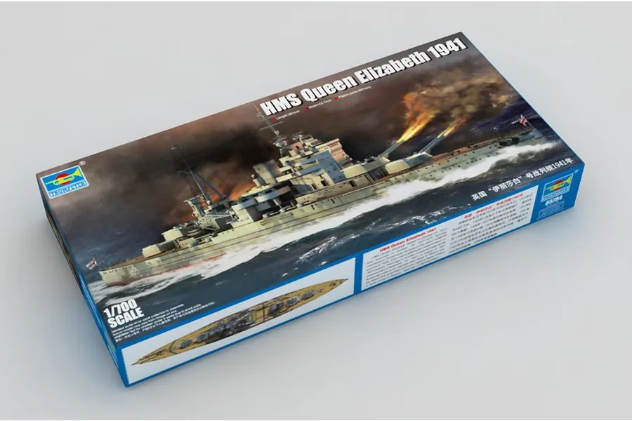 Trumpeter 1/700 HMS Queen Elizabeth 1941 Battleship Plastic Model Kit image 29851