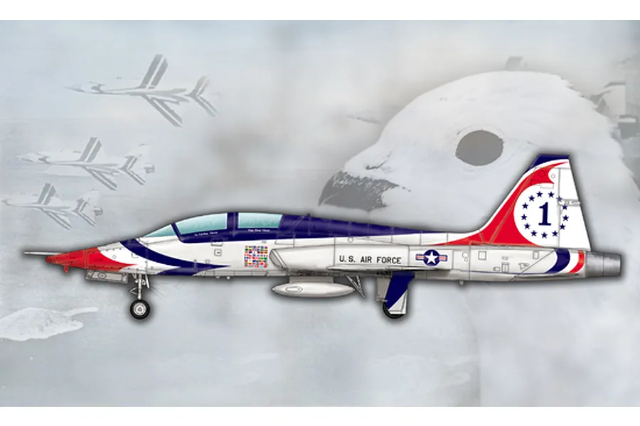 Trumpeter 1/48 US T-38A Talon Thunderbird Trainer Jet Scaled Plastic Model Kit image 2