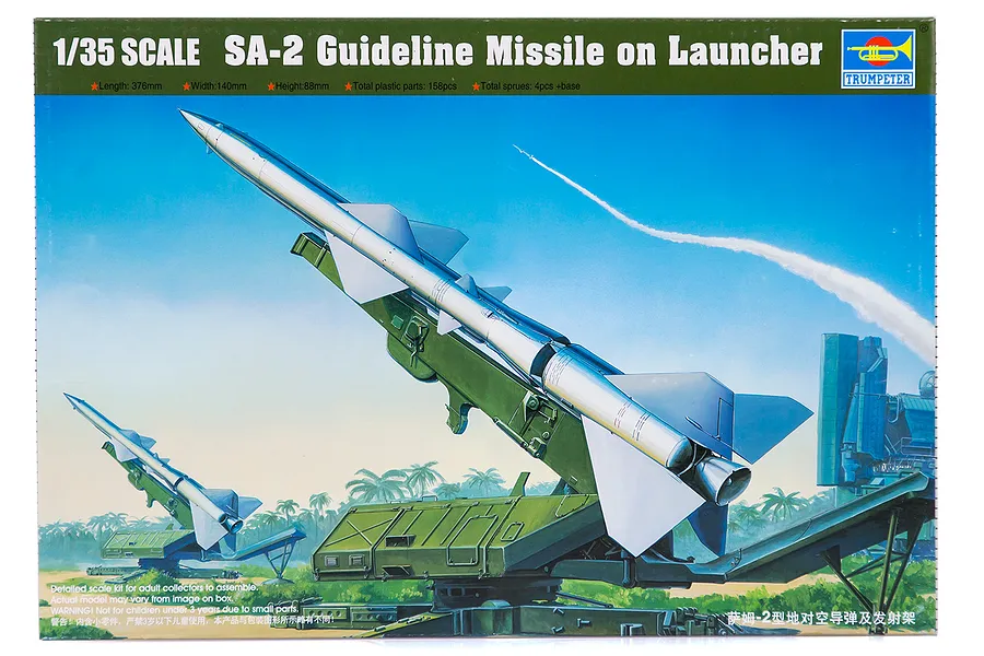 Trumpeter 1/35 SA-2 Guideline Missile On Launcher Scaled Plastic Model Kit image 29942