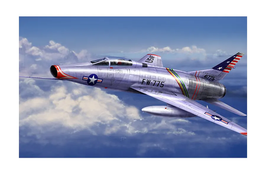 Trumpeter 1/72 North American F-100C Super Sabre Fighter Jet Scaled Plastic Model Kit image 29993