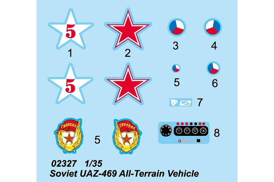 Trumpeter 1/35 Soviet UAZ-469 All-Terrain Military Staff Car Scaled Plastic Model Kit image 30021