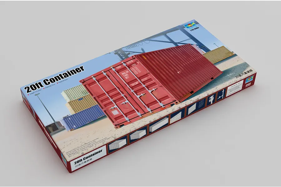 Trumpeter 1/35 20ft Shipping Container Scaled Plastic Model Kit image 30097