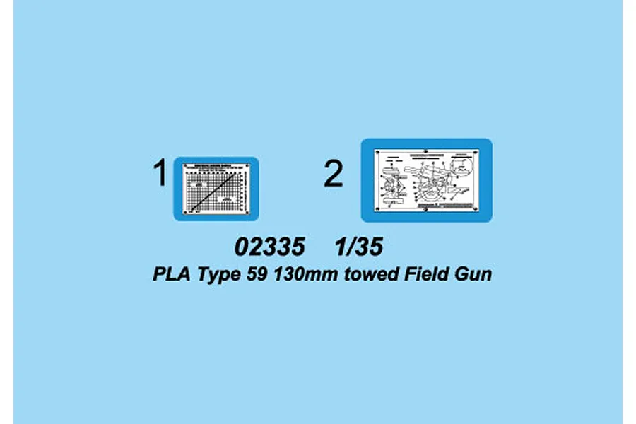 Trumpeter 1/35 PLA Type 59 130 Towed Field Gun Scaled Plastic Model Kit image 30115