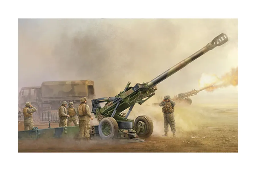 Trumpeter 1/35 M198 155mm Medium Towed Howitzer Scaled Plastic Model Kit image 30124