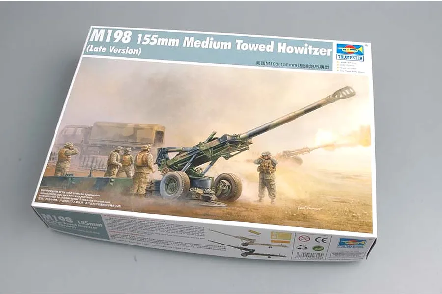 Trumpeter 1/35 M198 155mm Medium Towed Howitzer Scaled Plastic Model Kit image 30131