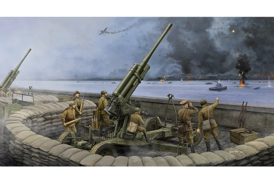 Trumpeter 1/35 Soviet M1942 52-K 85mm Air Defense Gun (Late Version) Scaled Plastic Model Kit image 30206