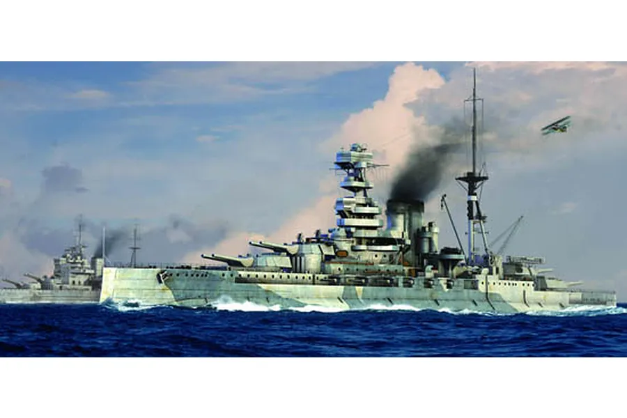 Trumpeter 1/700 HMS Barham 1941 Battleship Plastic Model Kit image 2