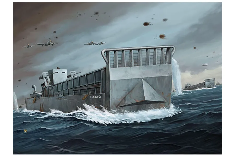 Trumpeter 1/72 USN WWII LCN 3 Vehicle Landing Craft Plastic Model Kit image 30239