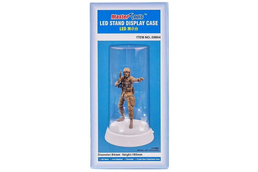 Trumpeter Model Plastic Display Case 84x185mm w/ LED image 30328