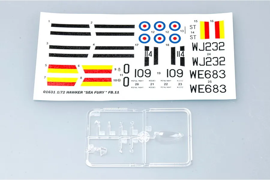 Trumpeter 1/72 British Hawk Sea Fury FB.11 Fighter Scaled Plastic Model Kit image 4