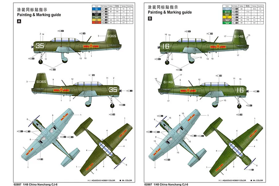 Trumpeter 1/48 Chinese Nanchang CJ-6 Trainer Scaled Plastic Model Kit image 10