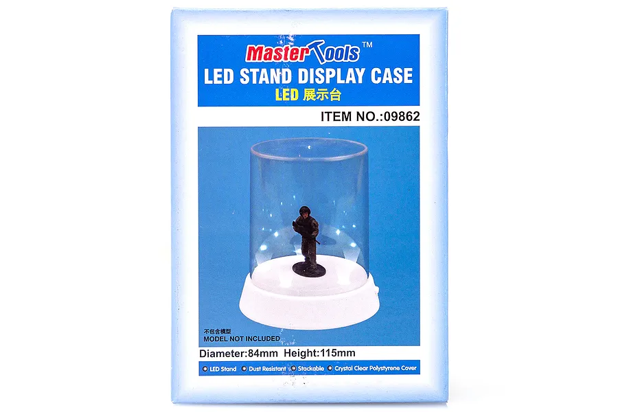 Trumpeter Model Plastic Display Case 84x115mm w/ LED image 30443