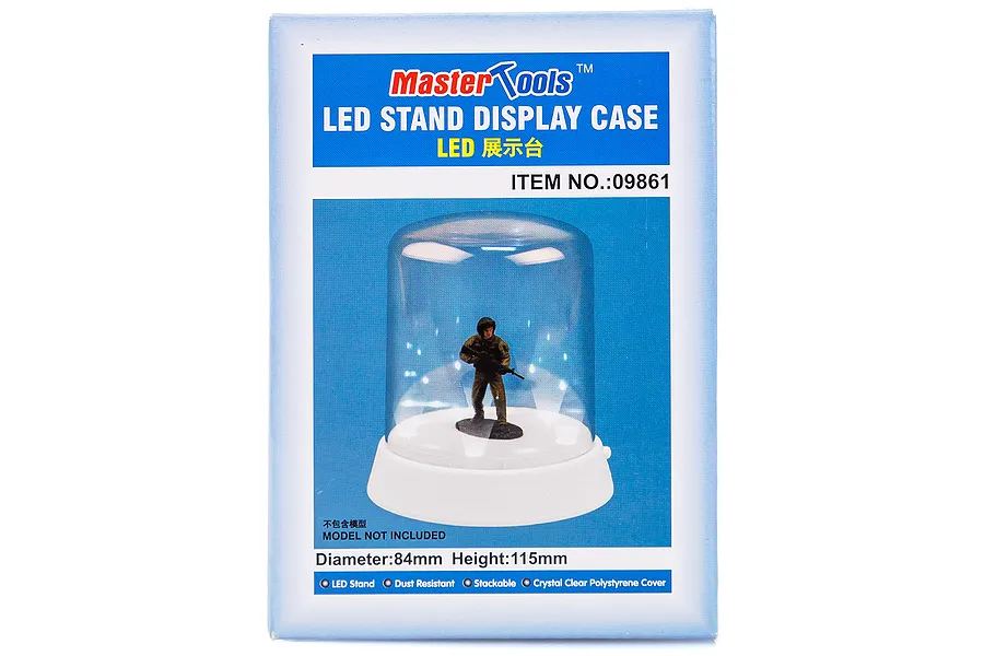 Trumpeter Model Plastic Display Case 84x115mm w/ LED image 30465