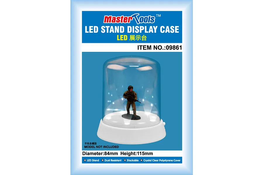 Trumpeter Model Plastic Display Case 84x115mm w/ LED image 30468