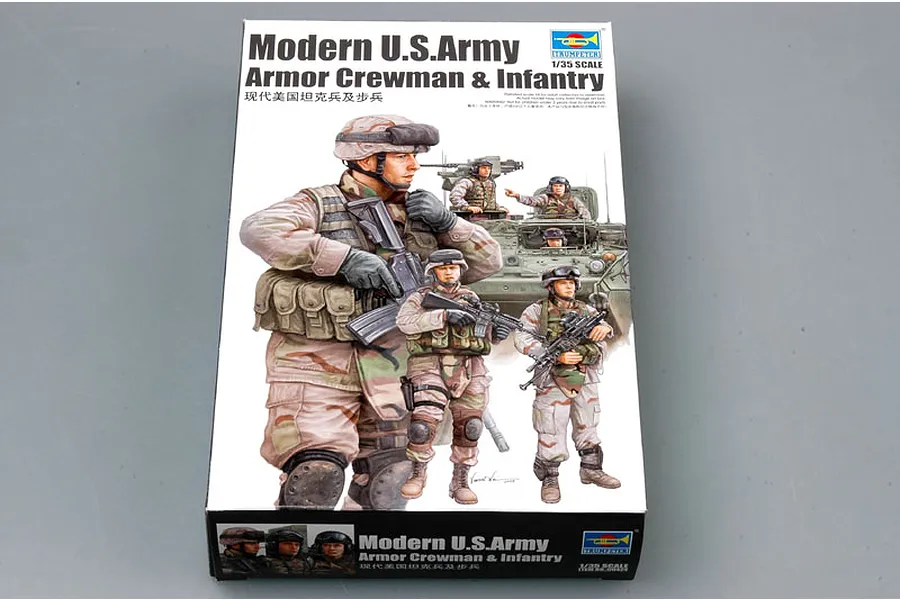 Trumpeter 1/35 Modern U.S. Army Armor Crewman &amp;amp; Infantry Scaled Plastic Model Kit image 30472