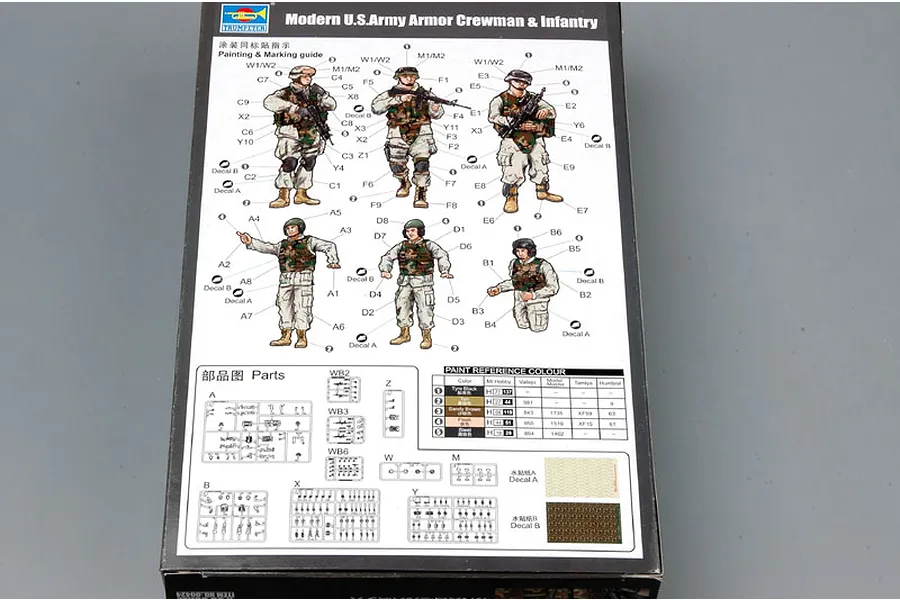 Trumpeter 1/35 Modern U.S. Army Armor Crewman &amp;amp; Infantry Scaled Plastic Model Kit image 30476