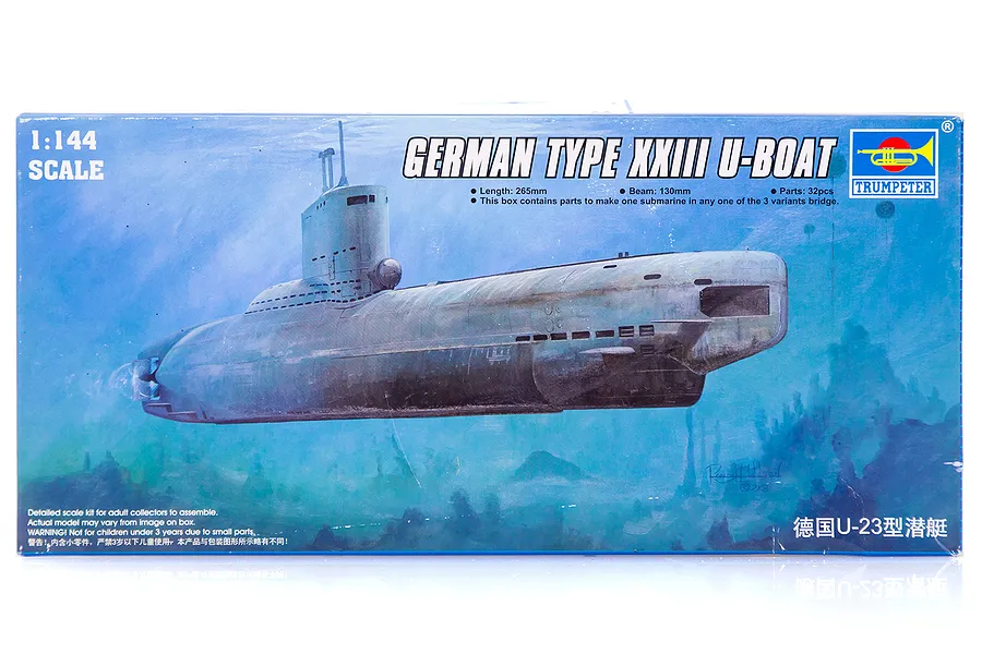 Trumpeter 1/144 German Type XXIII U-Boat Plastic Model Kit image 30526