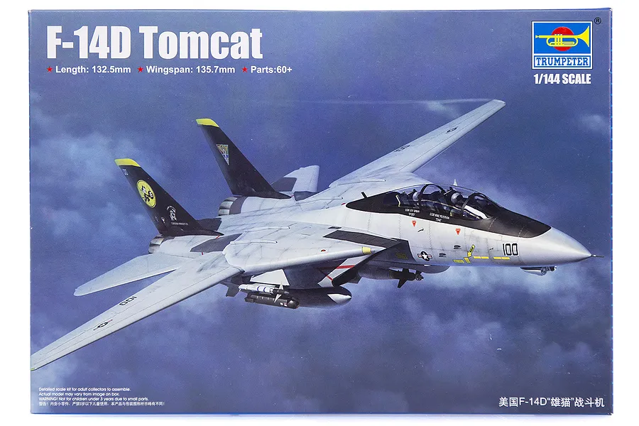 Trumpeter 1/144 F-14D Tomcat Fighter Jet Scaled Plastic Model Kit image 30542