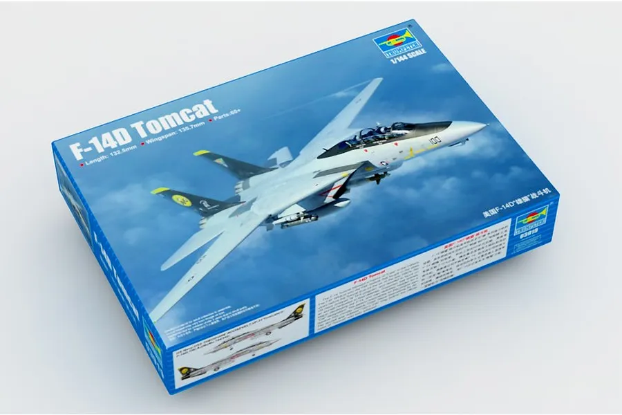 Trumpeter 1/144 F-14D Tomcat Fighter Jet Scaled Plastic Model Kit image 30544