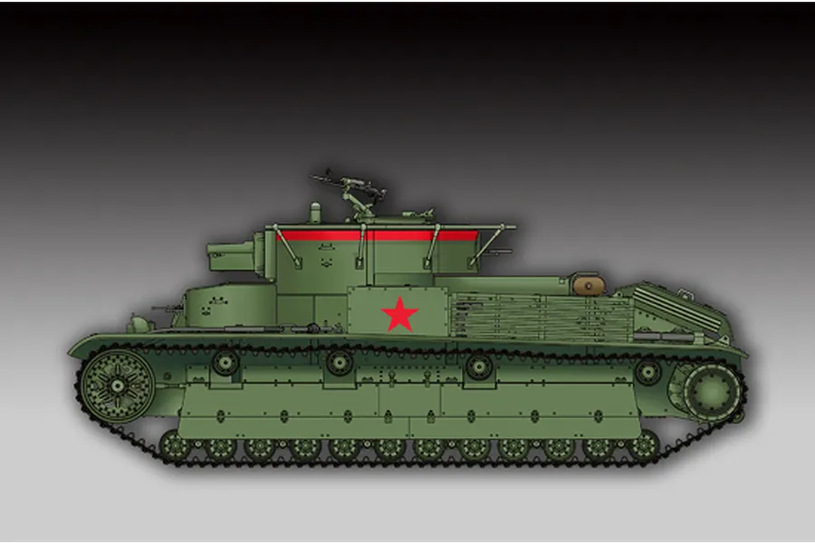 Trumpeter 1/72 Soviet T-28 Medium (Welded) Tank Scaled Plastic Model Kit image 30552