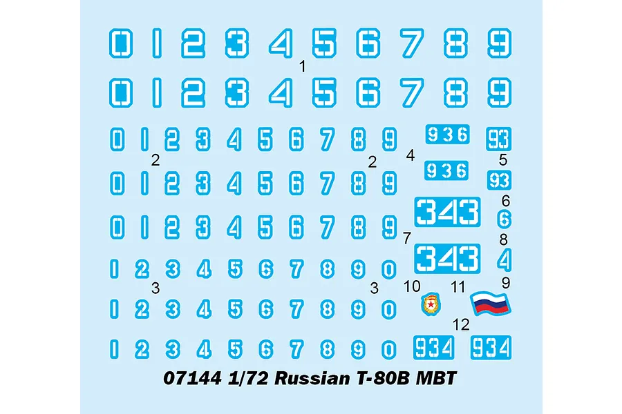 Trumpeter 1/72 Russian T-80B Main Battle Tank Scaled Plastic Model Kit image 30587