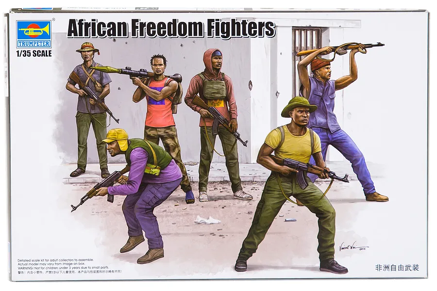Trumpeter 1/35 African Freedom fighter Scaled Plastic Model Kit image 30664