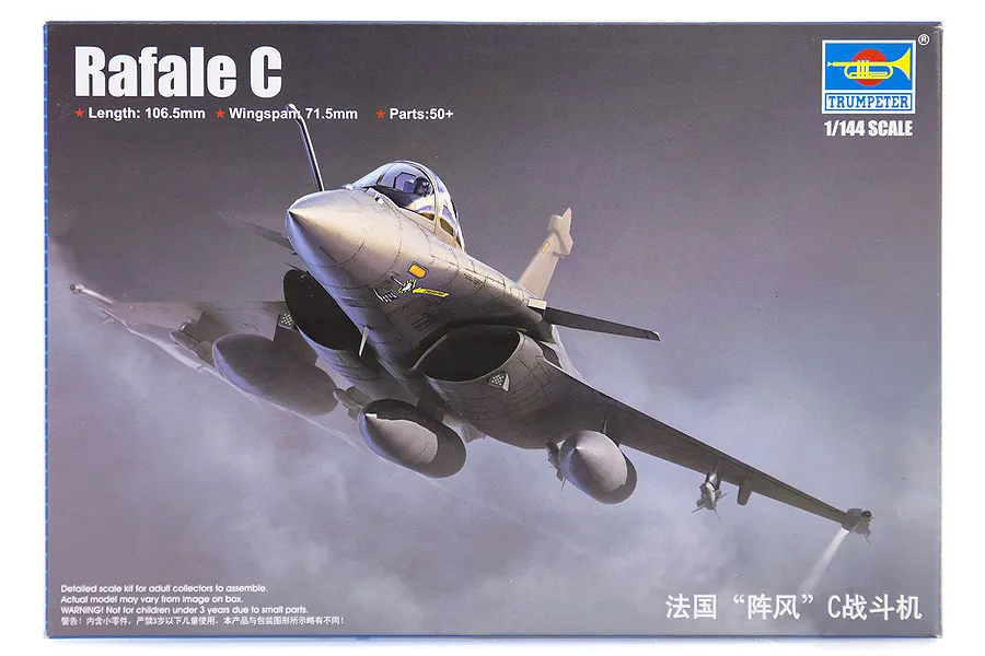 Trumpeter 1/144 Rafale C Fighter Jet Scaled Plastic Model Kit image 30726