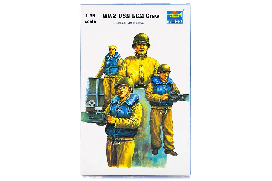 Trumpeter 1/35 USN WWII LCN Crew Scaled Plastic Model Kit image 30754