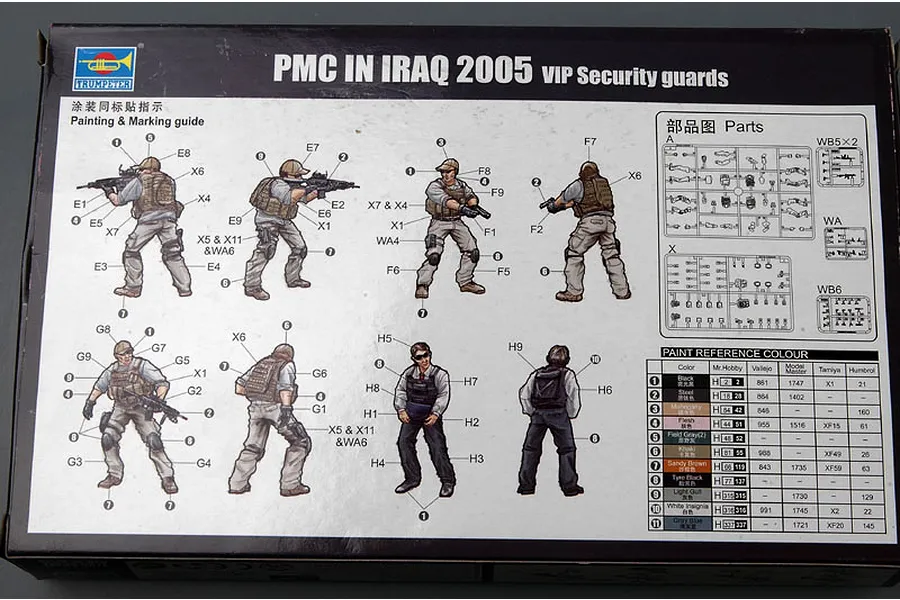 Trumpeter 1/35 Private Military Company (PMC) VIP Security Guards in IRAQ Scaled Plastic Model Kit image 30789