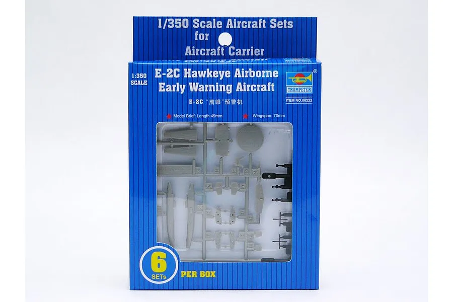 Trumpeter 1/350 E-2C Hawkeye Airborne Early Warning Aircraft Sets (6Pcs) for Aircraft Carrier Scaled Plastic Model Kit image 30805