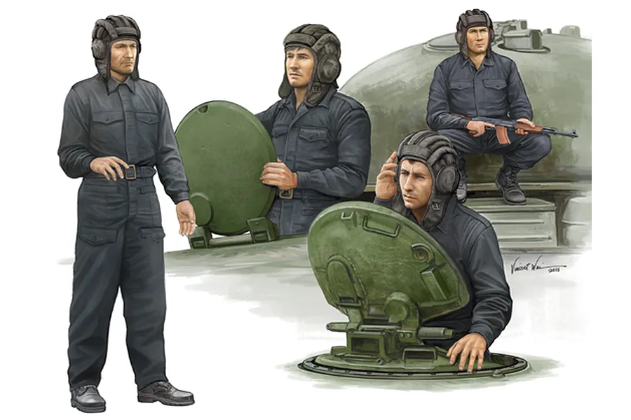 Trumpeter 1/35 Soviet Tank Corps Crew Scaled Plastic Model Kit image 30861