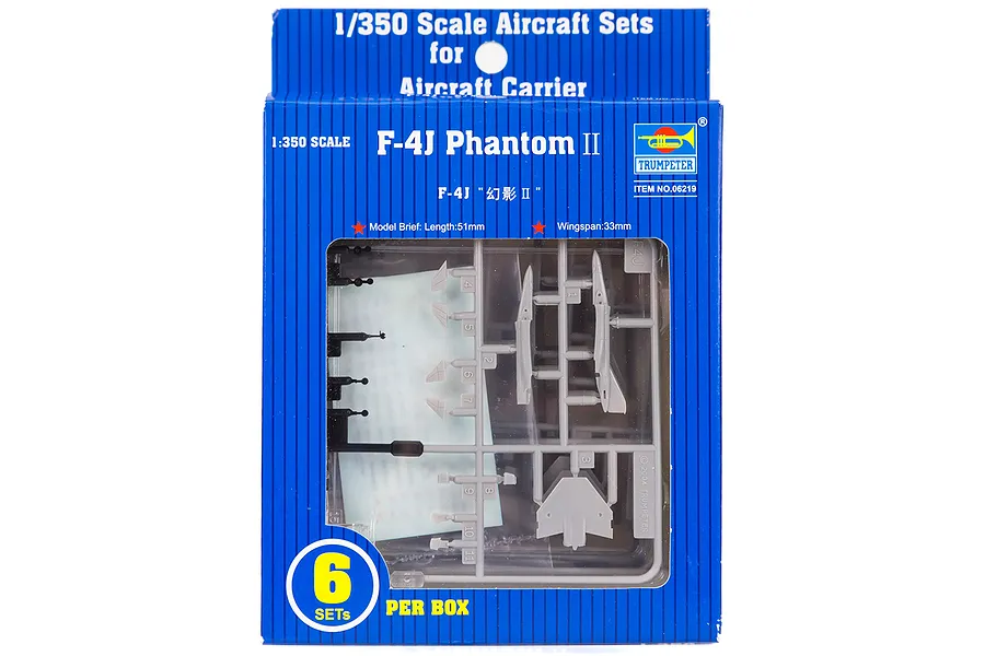 Trumpeter 1/350 F-4J Phantom II Aircraft Sets (6Pcs) for Aircraft Carrier Scaled Plastic Model Kit image 30864